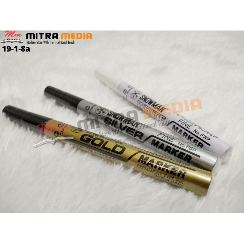 

Spidol Warna Gold/Silver/Putih Permanent Snowman