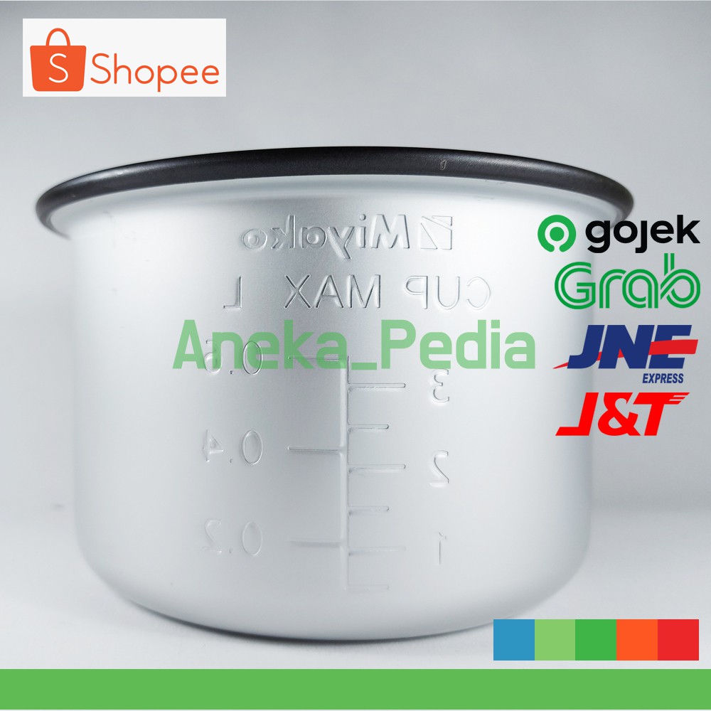 MCM-606B Panci Magic Com Miyako 0,6 Liter Teflon Dalam Rice Cooker MCM 606 B Ori Original 0.6L 0,6L