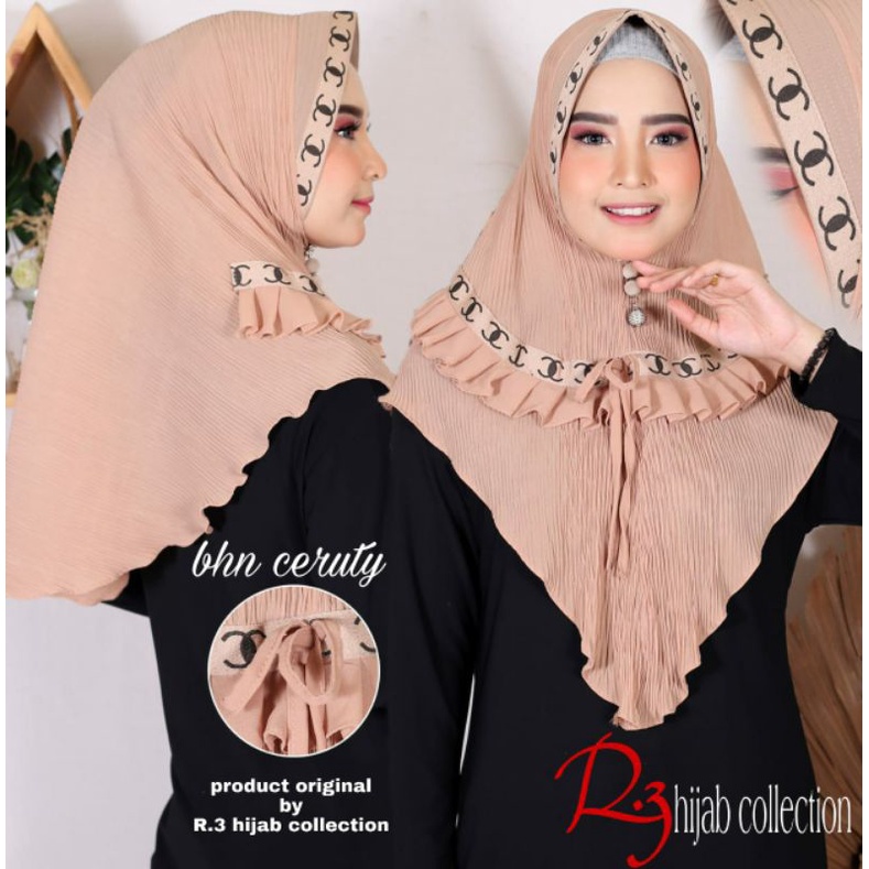 KERUDUNG LIST CHENNEL/HIJAB PLISKET/HIJAB INSTAN