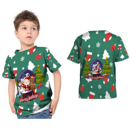 Kaos Baju T-shirt Murah Anak Laki-Laki Dan Perempuan Merry Christmas Natal 2021 Art16