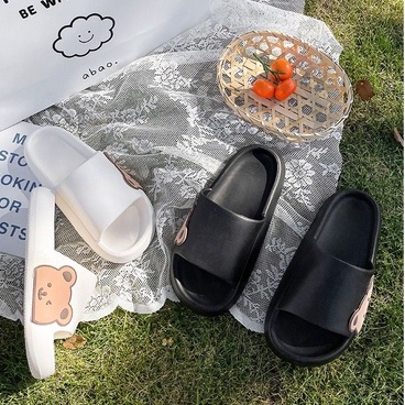 Sandal Eva Outdoor Beruang Rumahan Karet / Sandal Slop SP10 Sandal slip on Motif Bear Brown