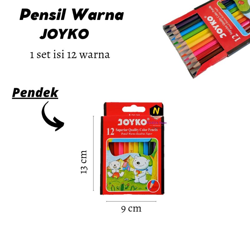 

JOYKO Color Pencils Pensil Warna Pendek 12 Warna