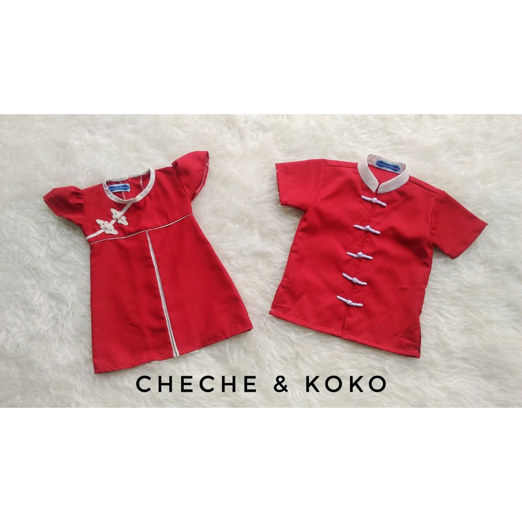 CheChe &amp; Koko | Dress Anak Perempuan | Dress Dewasa | Dress Katun | Baju Kostum Imlek cheongsam anak dan dewasa dress imlek kostum imlek