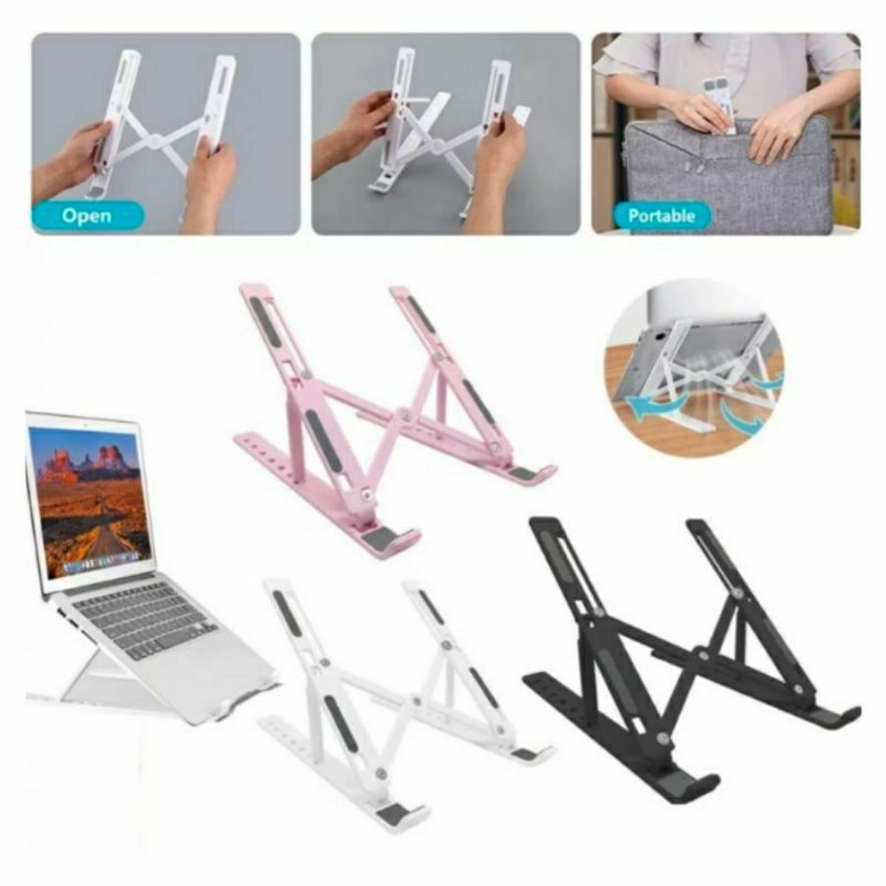 LAPTOP STAND ADJUSTABLE PORTABLE/STAND LAPTOP LIPAT