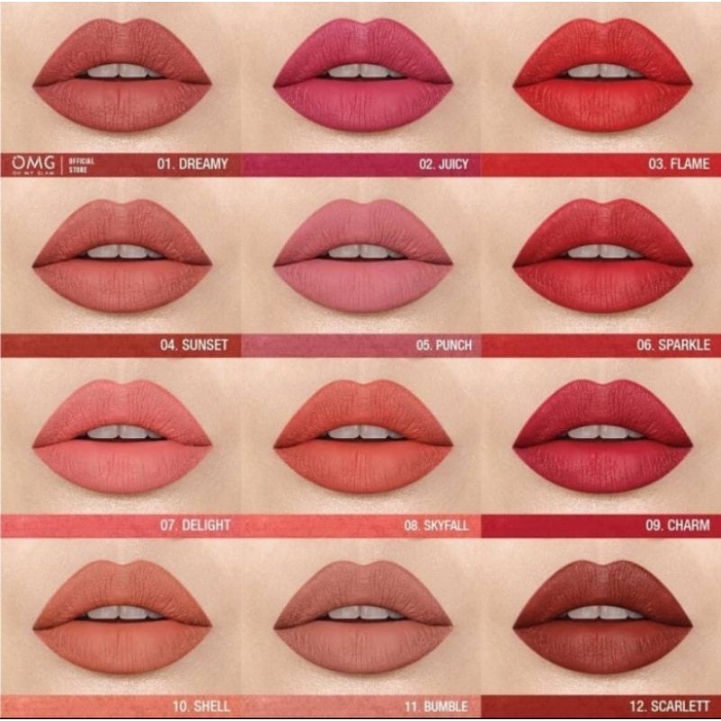 OMG oh my glam matte kiss lip cream (lipstick lipcream)