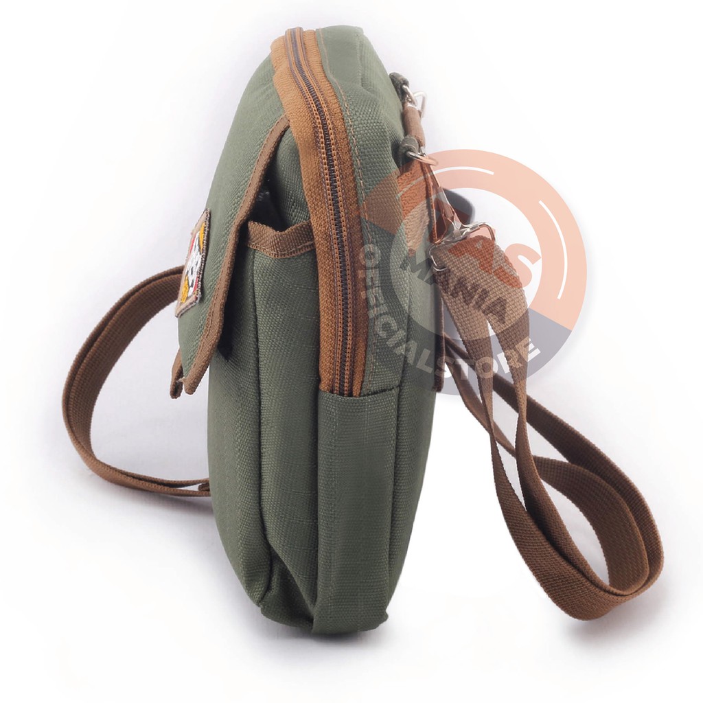 PTS -Tas Selempang Pria / Wanita Kanvas - Mini Gress Canvas Waist Small Bag Military  Tas Messenger Tas