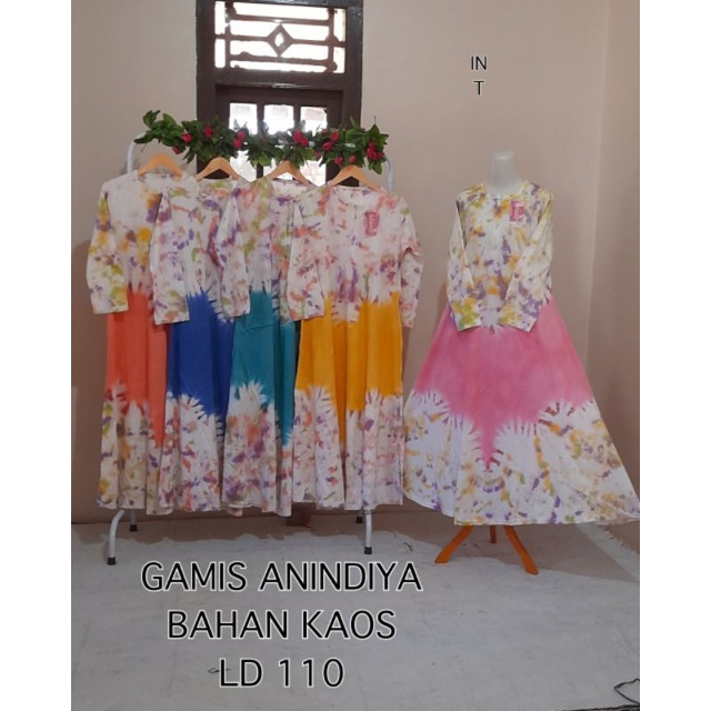 GAMIS KAOS PELANGI DEWASA RESLETING DEPAN