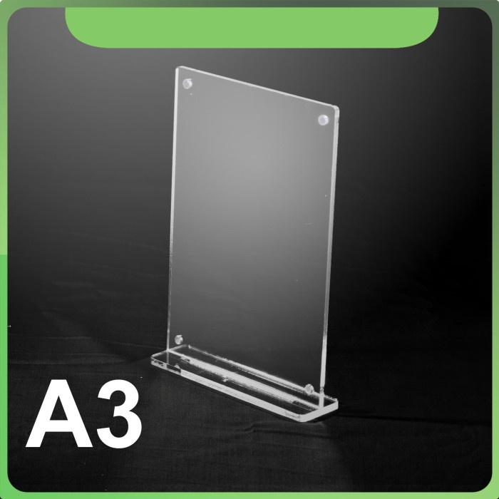 

Terlaris Akrilik/Acrylic Tempat Brosure - Tent Holder - Papan Menu Magnetic A3