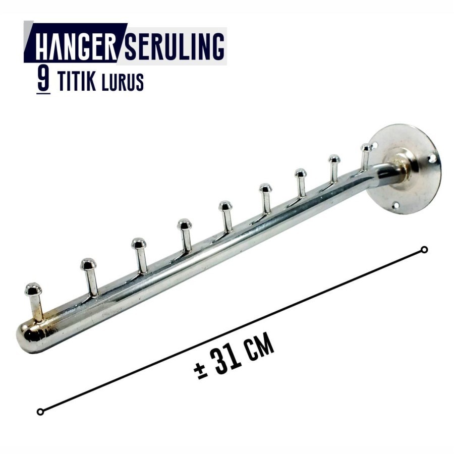 Hanger Baju Hanger Seruling Tempel 9 Titik