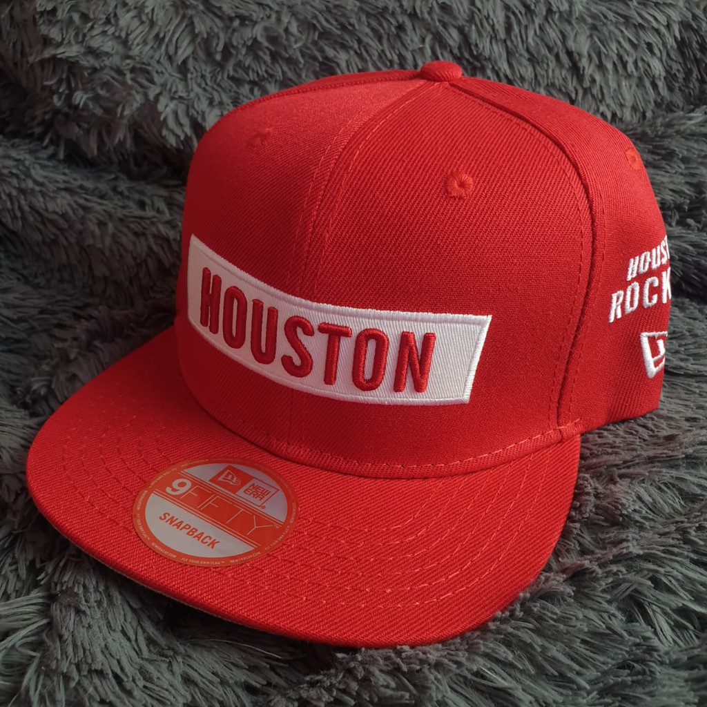 Topi Snapback HOUSTON X NBA Champion Limited Edition Logo Red