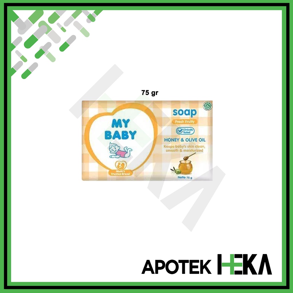 My Baby Soap Fresh Fruity - Honey &amp; Olive Oil Sabun Batang Bayi Orange (SEMARANG)