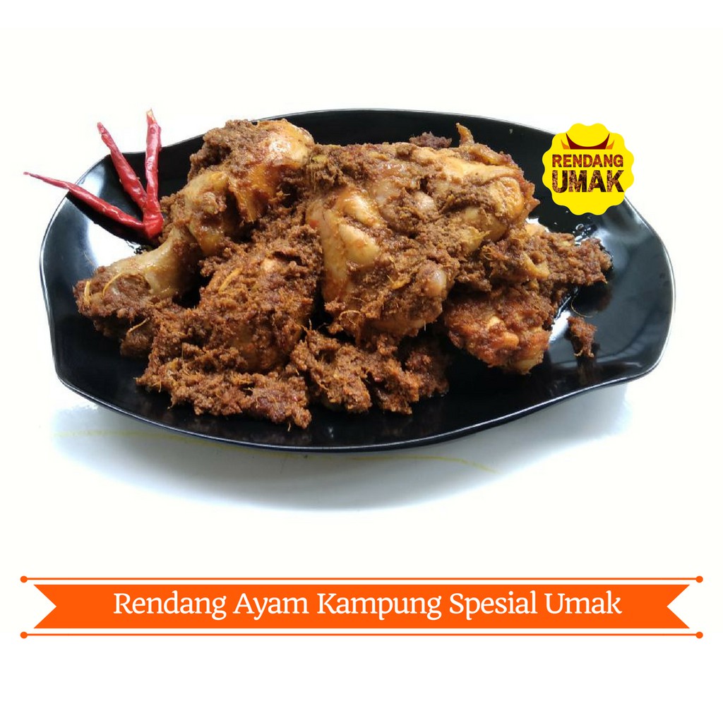 

500 gr Rendang Ayam Kampung Bumbu Asli Home Made Fresh Promo Plastik Vacuum