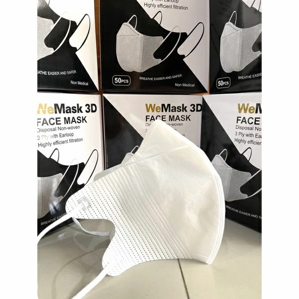 Masker Duckbill WE Mask 3D putih 3 ply