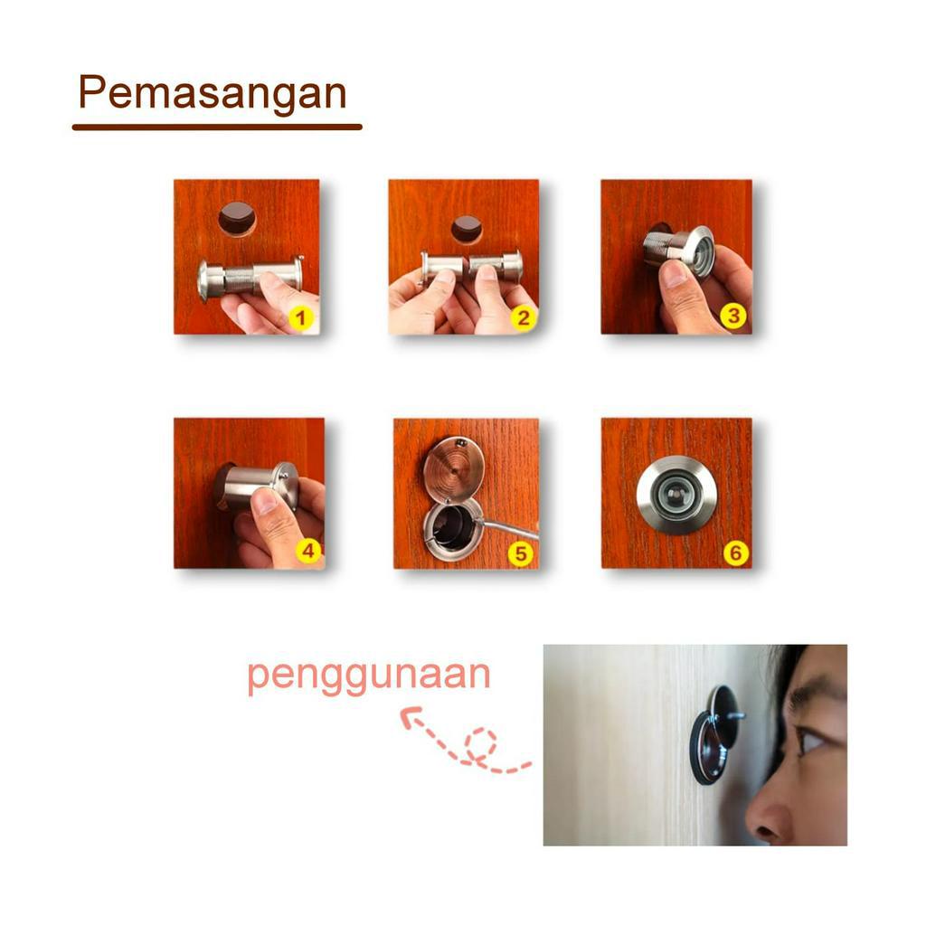 Door Viewer JIFU 35 - 60mm Pengintai Pintu Lubang Intip Teropong