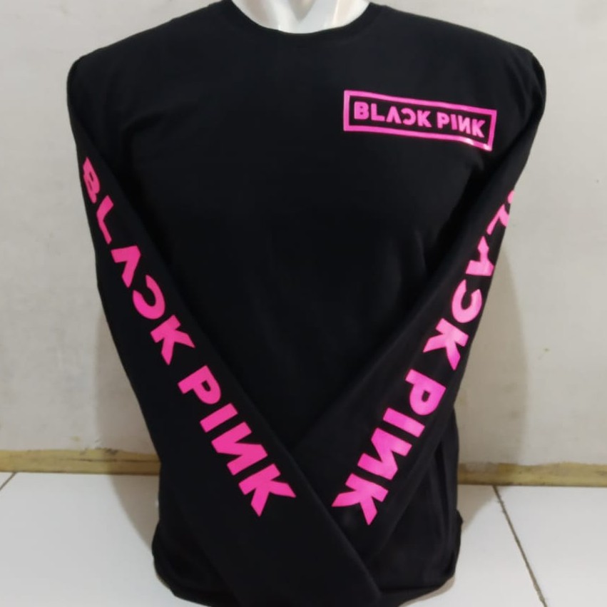KAOS BLACKPINK BAJU LENGAN PANJANG BLACKPINK HITAM KPOP KOREA MUSIK BAND BLACK PINK BP PRIA WANITA
