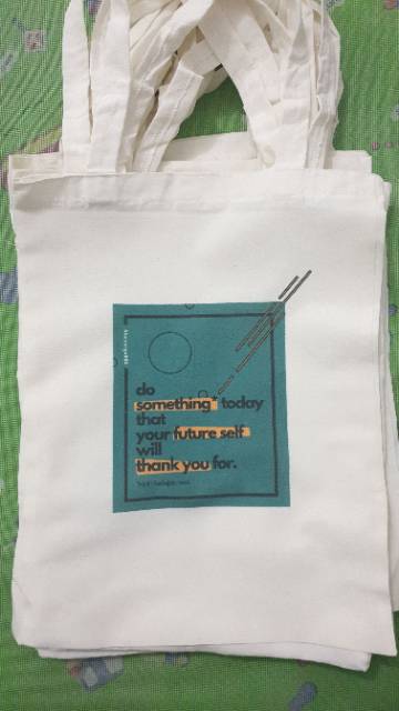 Tote bag blacu print warna