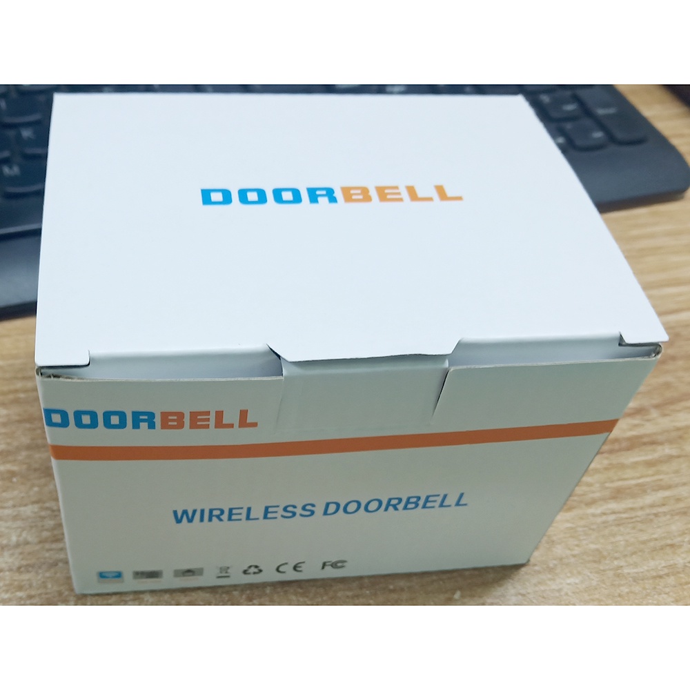 Bel Pintu Wireless Doorbell LED 45 Tunes 1 PCS Receiver 1PCS Transmitter - Bel Rumah