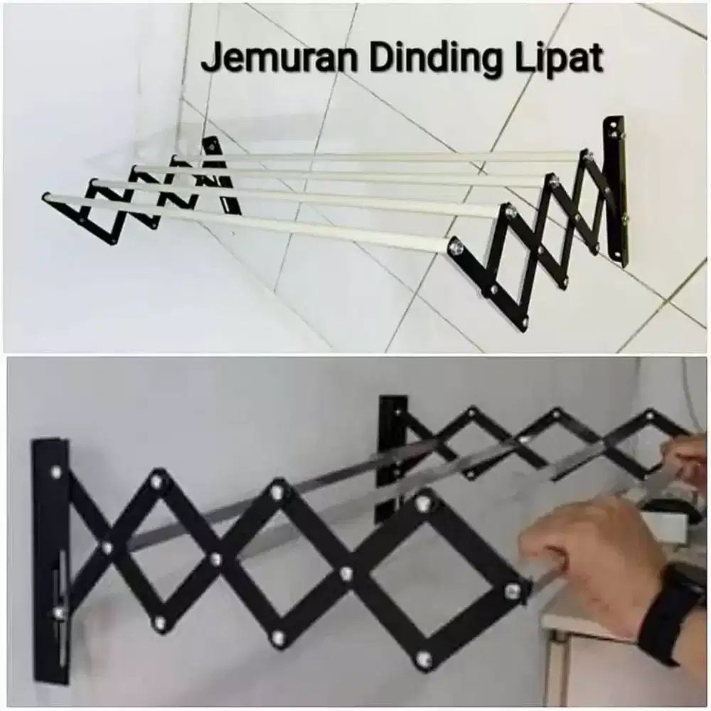 Jemuran Dinding Lipat Stainless/Kuat dan Kokoh