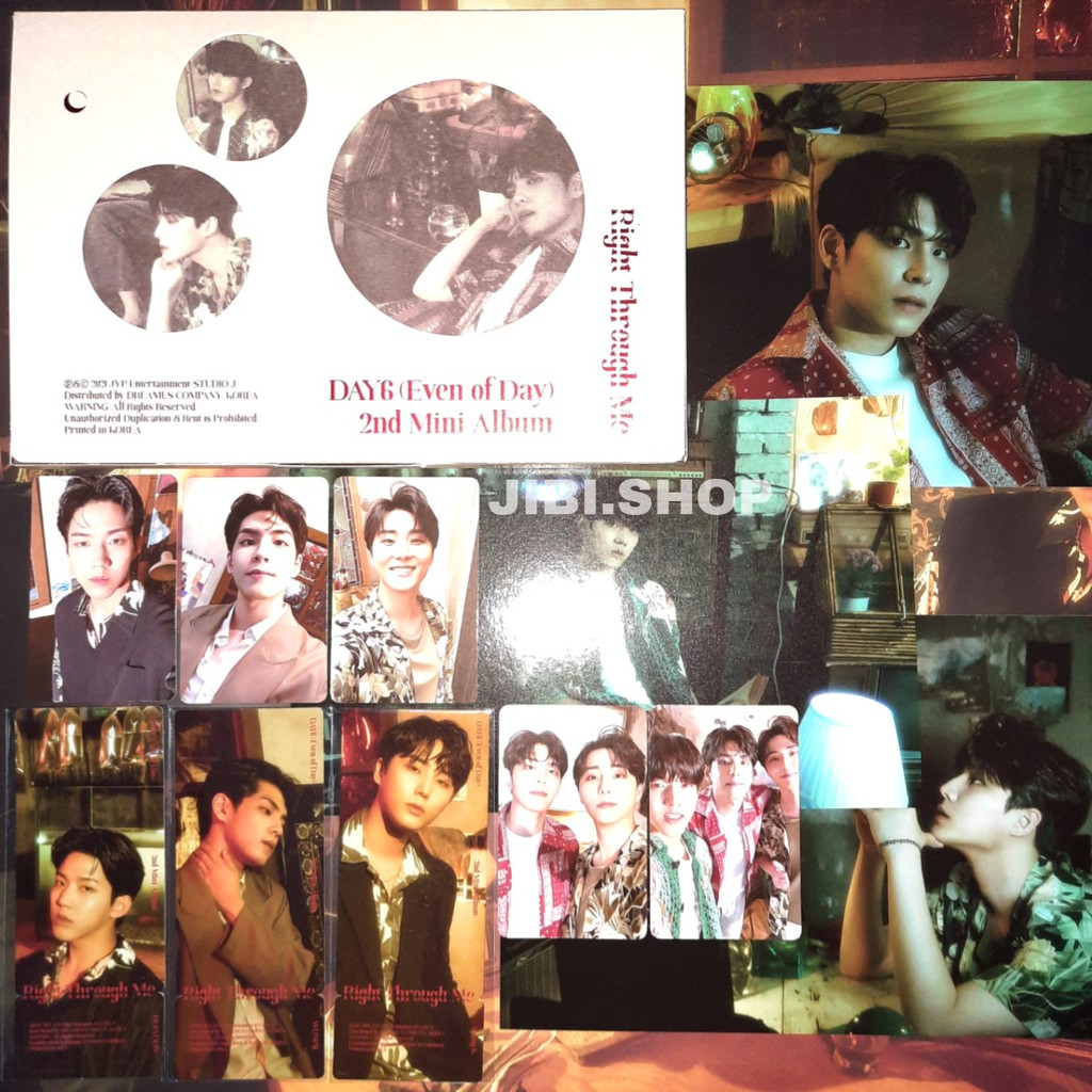 [sharing] day6 even of day right through me official album poster photocard pc wonpil dowoon youngk