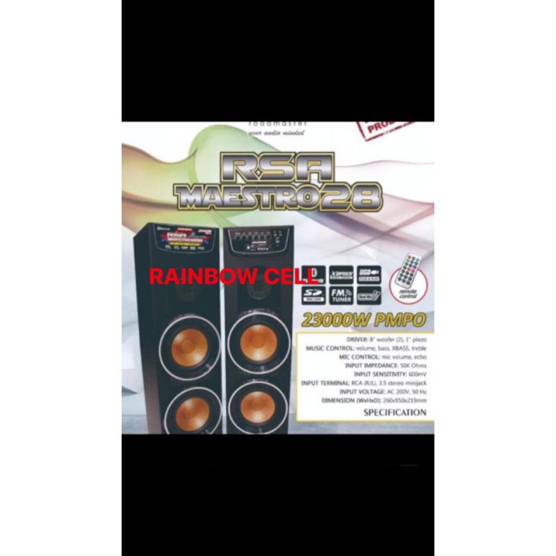 SPEAKER AKTIF ROADMASTER RSS MAESTRO-28 BLUETOOTH