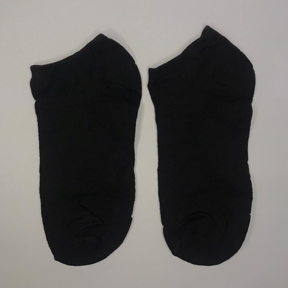 ⭐Bobastore⭐ R108 Kaos Kaki Polos Wanita KaosKaki Spandek Pendek Korea Murah Short Socks-MOTIF 1 HITAM