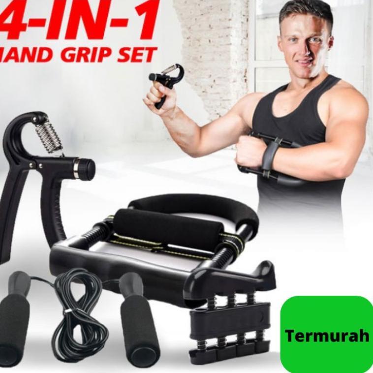 [KODE ZEBLY] Handgrip Set 5-60kg Power Wrist Skipping Finger Exercise Alat Fitness Alat Gym Satu Set 009-8 (tanpa tas)