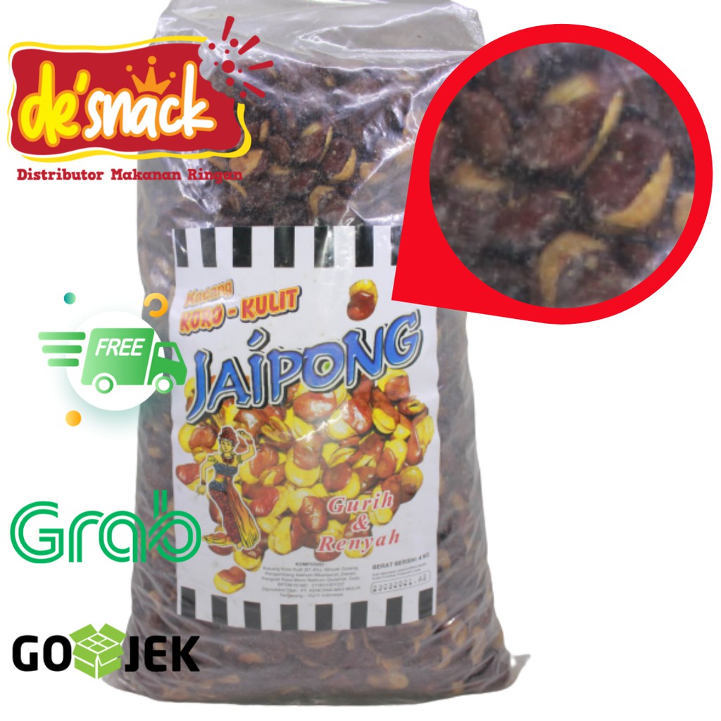 

Distributor/Grosir/Snack/Cemilan/KACANG KORO KULIT 3 kg( KACANG MERSI KULIT ) Merk Jaipong