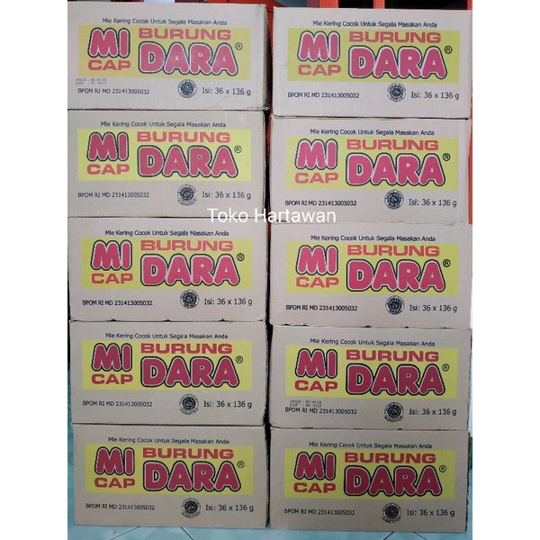 Mi burung dara 1 dus isi 36 pc