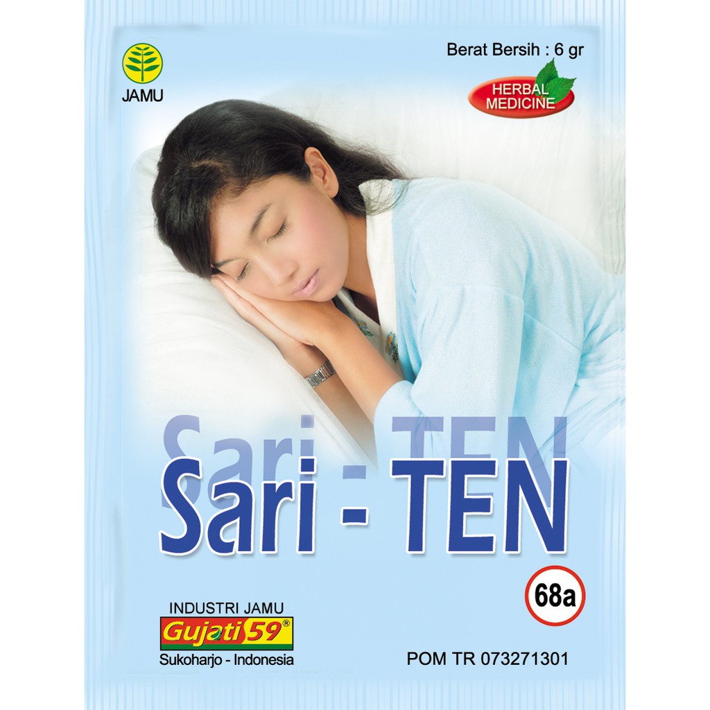 

JAMU SARI-TEN/ SARITEN GUJATI 59 (MEMUDAHKAN TIDUR) JAMU TRADISIONAL HERBAL DIDEL (COD)