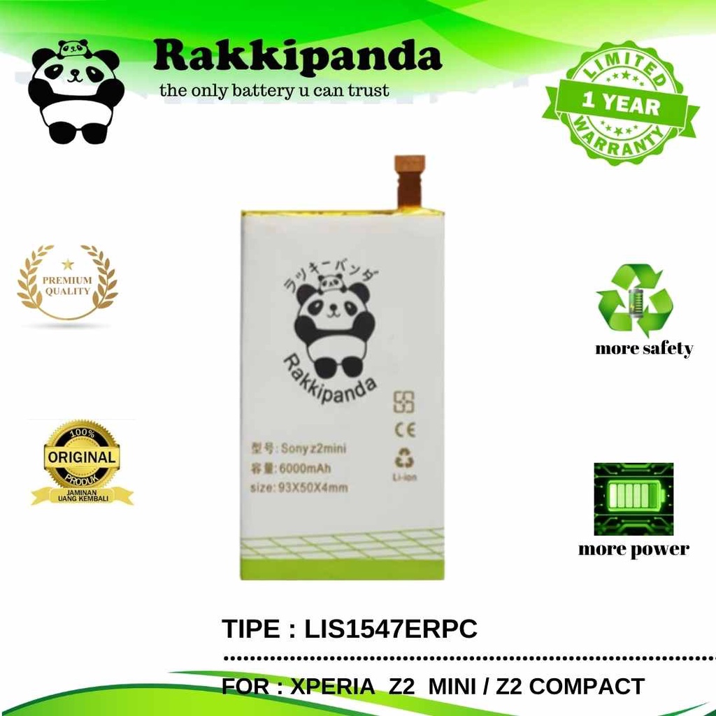 RakkiPanda - LIS1547ERPC Sony Xperia Z2 Mini / Z2 Compact Batre Batrai Baterai