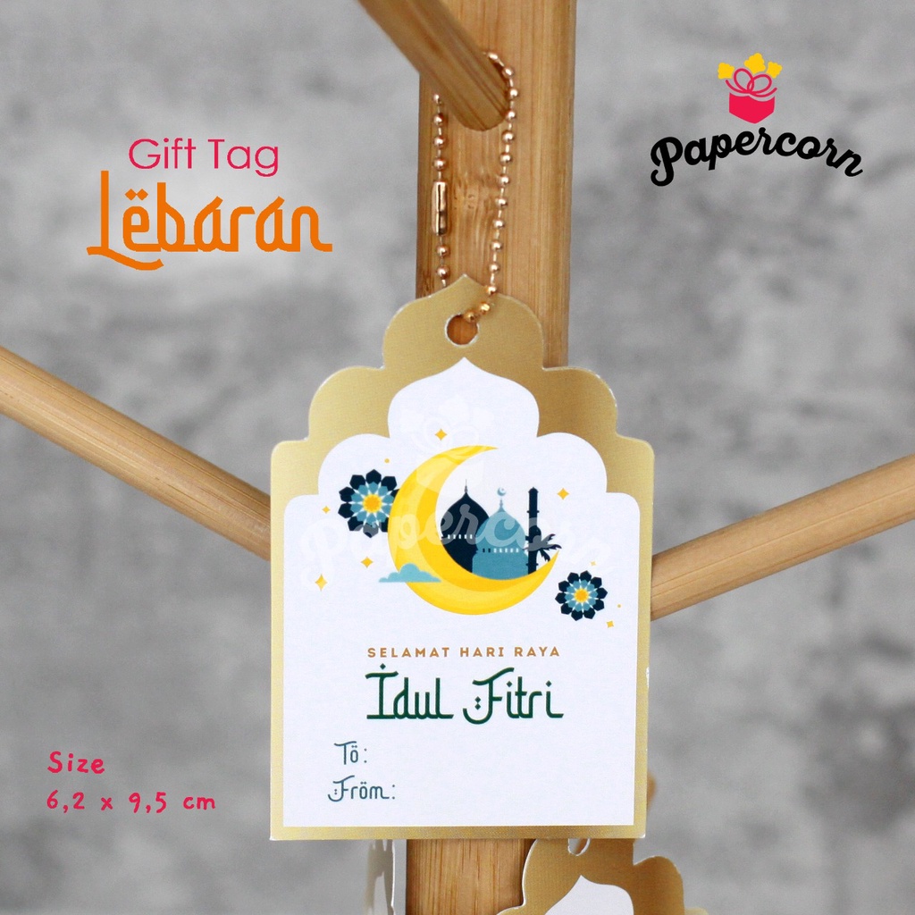 

Gift Tag - Kartu Ucapan Idul Fitri & Rantai Gift Tag Rose Gold (ISI 10 PCS)
