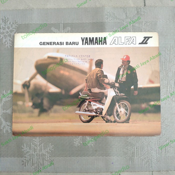 (100% ORI) Brosur Yamaha Alfa II (Hitam Putih) Mantap Gan