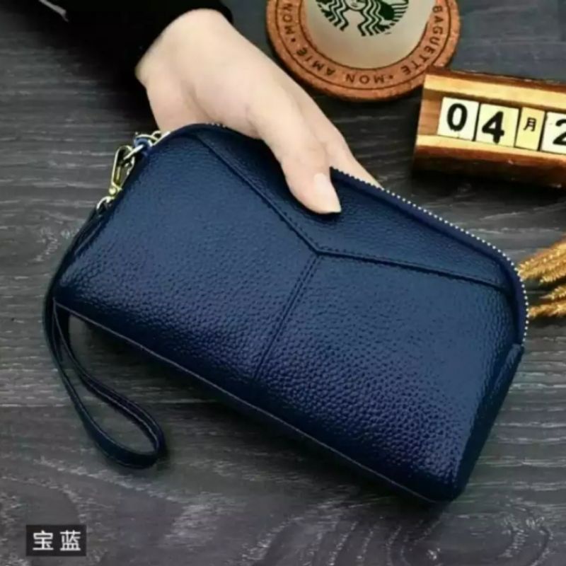 Dompet Hp Dan Uang Wanita Anti Air Pouch Serbaguna 2 Resleting Ruang Oval Make up Kosmetik viral kekinianCewek terbaru