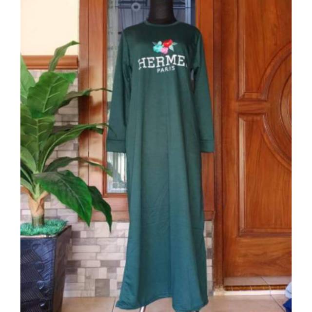 Gamis babytery HERMES BORDIR termurah kekinian
