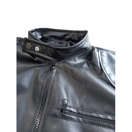 Jaket Kulit Pria / Jaket Semi Kulit Ariel Full Black / Jaket Ariel 2SK / Jaket Peterpan / Jaket Ariel Noah