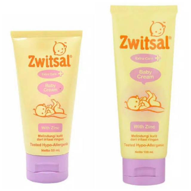 NEW LOOK Zwitsal baby cream extra care with zinc 50g/100g (KEMASAN BARU) geser gambar sebelahnya