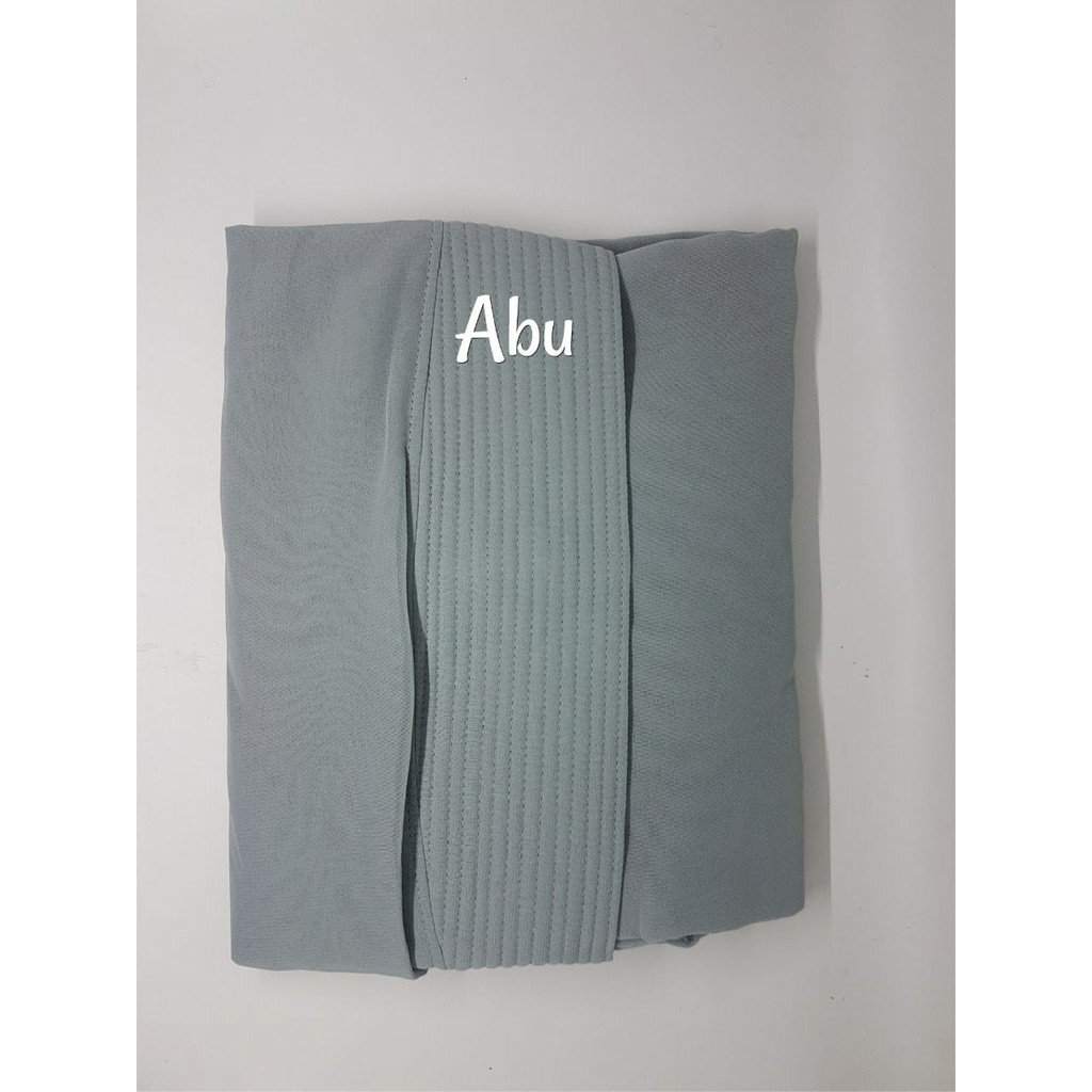 Jilbab Instan 2 Layer Jumbo Nesrin Hijab Syari Kerudung Khimar Terbaru-ABU MUDA