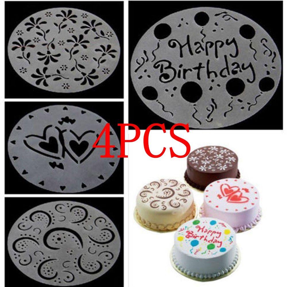 Populer 4PCS Cetakan Kue Mold DIY Craft Dapur Baking Pesta Ulang Tahun