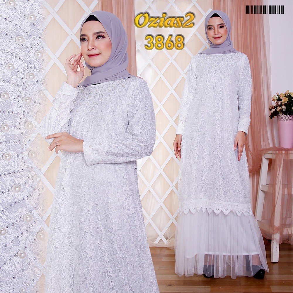 Gamis Pesta Brukat Kombi Tutu Ozias 2