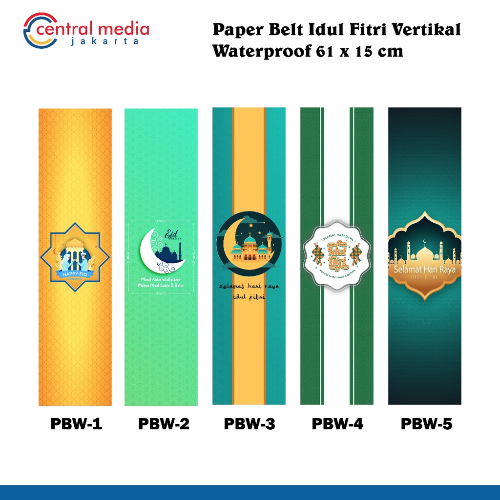 

Paper Belt Idul Fitri 61x15 cm Waterproof isi 14 pcs Sleeve Label Box Hampers Dus Parcel Lebaran 1444 H