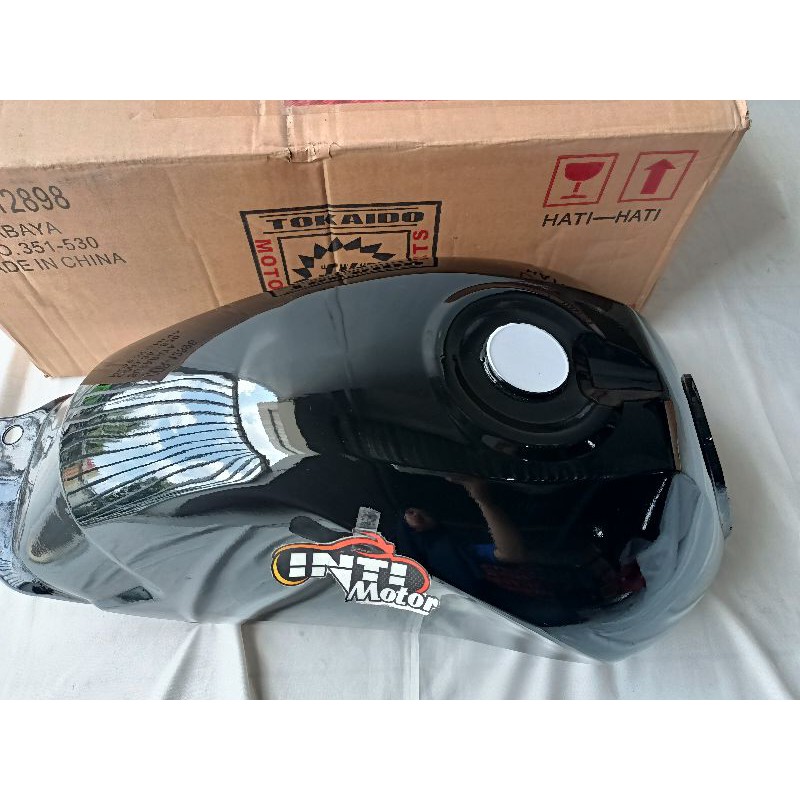 Tangki Megapro New merk Tokaido Tengki Mega Pro Baru Tank MP tanki polos hitam black TKD motor motor