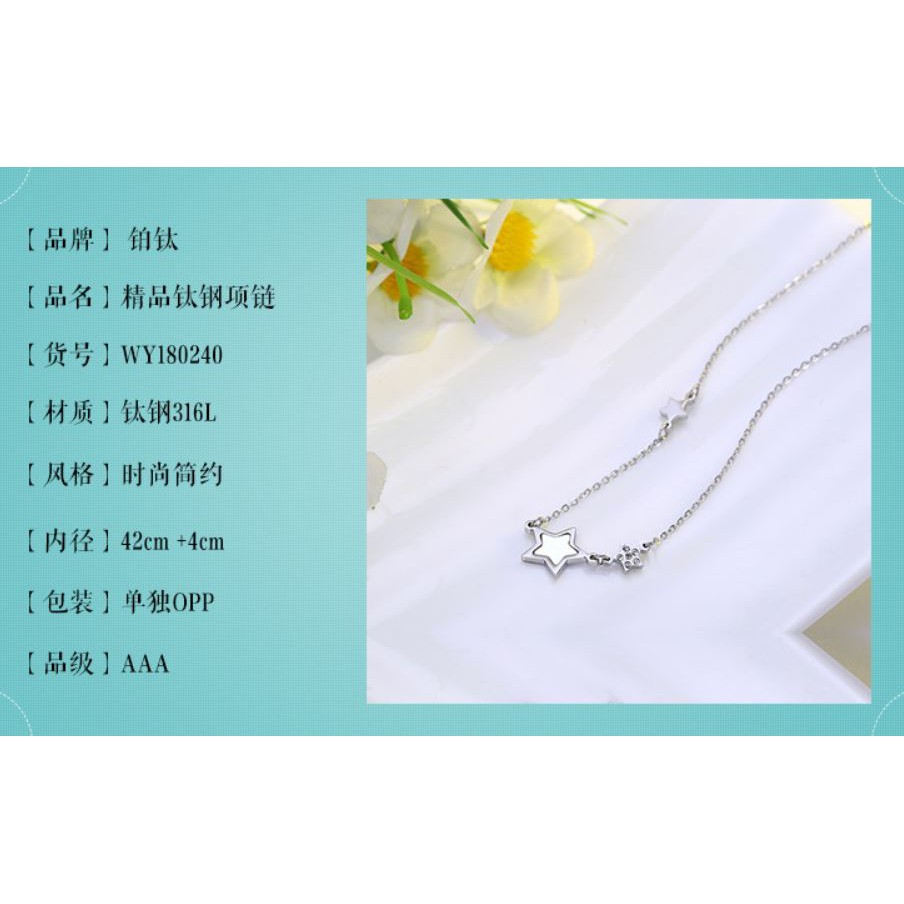 [New] Kalung fashion aksesoris titanium mini korea hadiah wanita cewek 316L  anti karat KK009