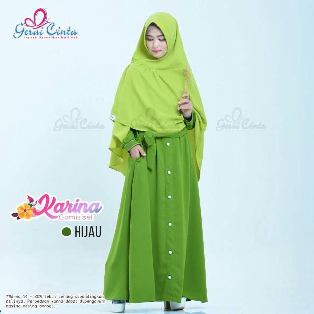 gamis polos karina dress gerai cinta