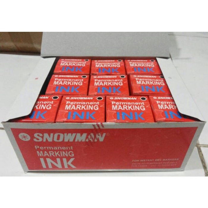 

TULIS-ALAT- REFILL INK SNOWMAN PERMANENT MARKING / ISI ULANG TINTA PERMANEN - HITAM -ALAT-TULIS.