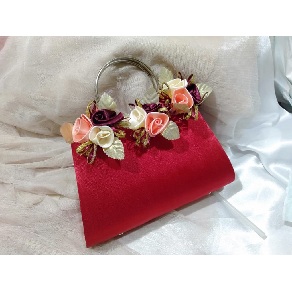 TAS PESTA WARDAH MODEL CLUTCHES DAN SELEMPANG BAHAN SATIN HALUS TERMURAH BISA COD BEST SELLER  MURAH MEWAH DAN ELEGAN