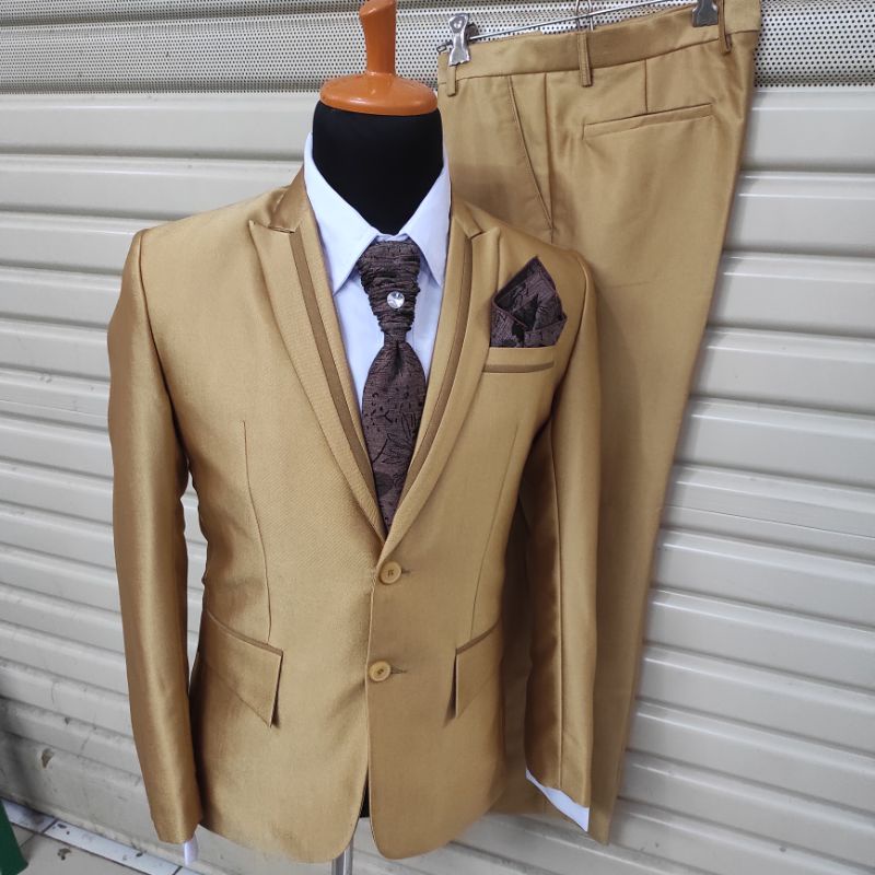 Podomoro 1 stel Jas pengantin semi WOOL kilap Jasa Pria Stelan Jas nikah Blazer Jas manten jas murah jas wedding Jas akad nikah murah jas slim fit jas cod Jas maroon jas rose gold jas nevy jas baby blue jas gold jas moca jas Abu tua jas silver hijau jas
