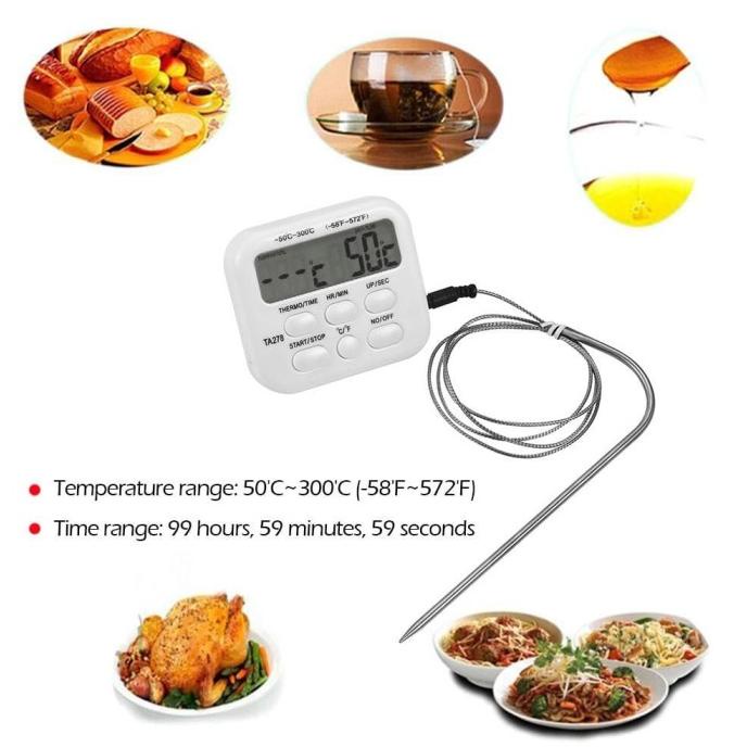 

Termometer Masak Daging BBQ Oven Kopi Minyak Cooking Thermometer