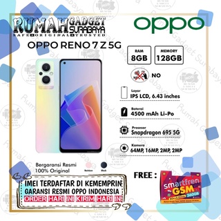 Oppo Reno 7 z 5G 8GB / 128GB Original Bergaransi Resmi Oppo Indonesia