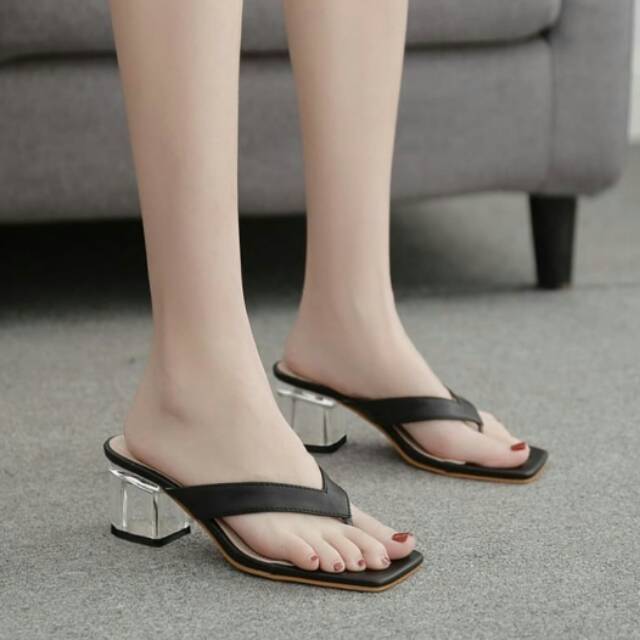 ABBUSHOES US 83 - new Hak kaca  jepit wanita 7cm 36/40