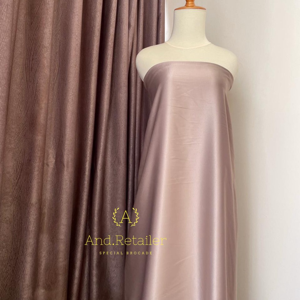 Bahan Kain  Satin Velvet Premium Warna Mocca Bahan Furing Seragaman Bridesmaid Backdrop Background Foto Aestetik